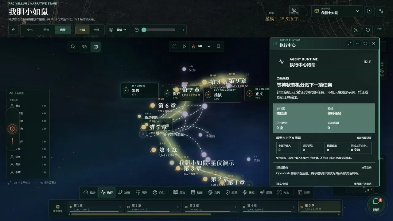 ArcVellum Agent Runtime 执行中心真实界面